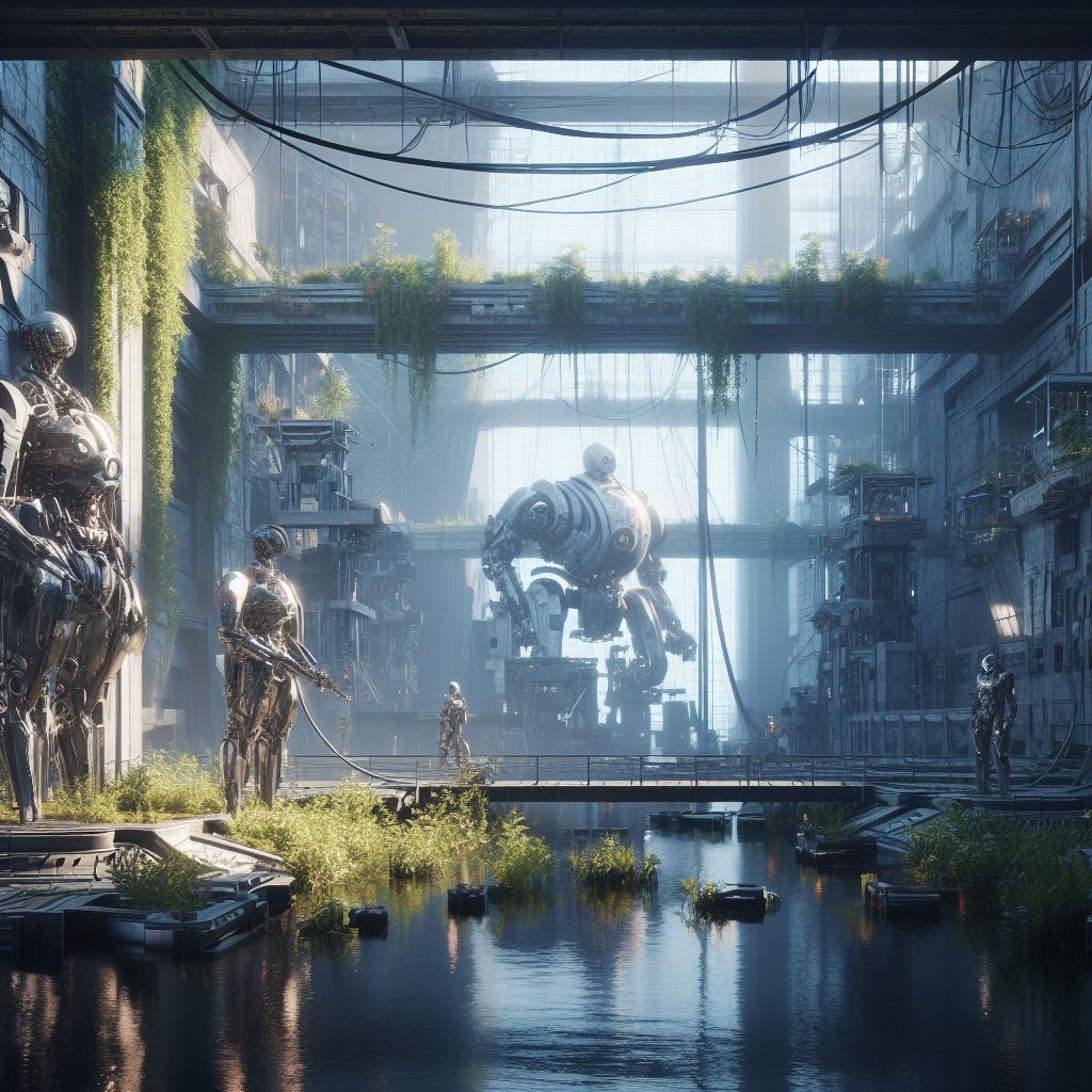 resti della civiltà robot