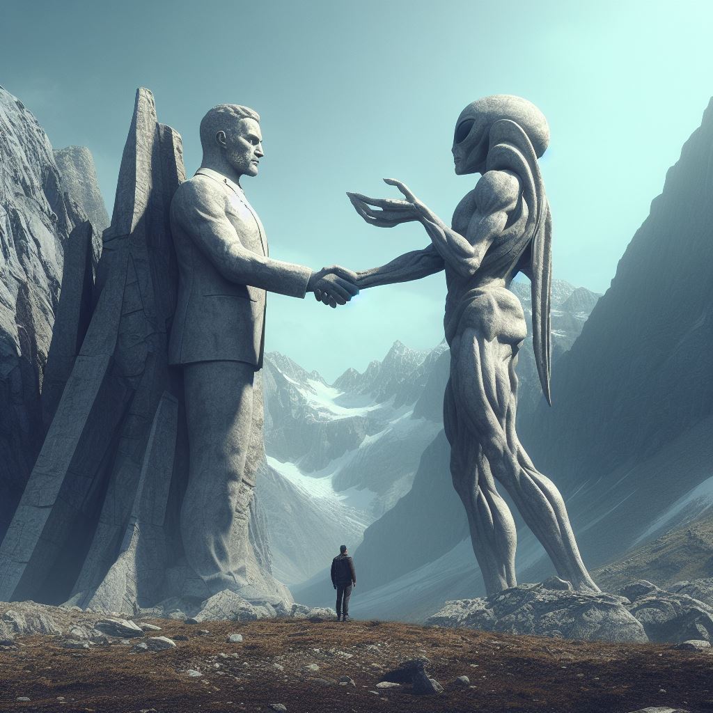 monumento alla pace umani alieni