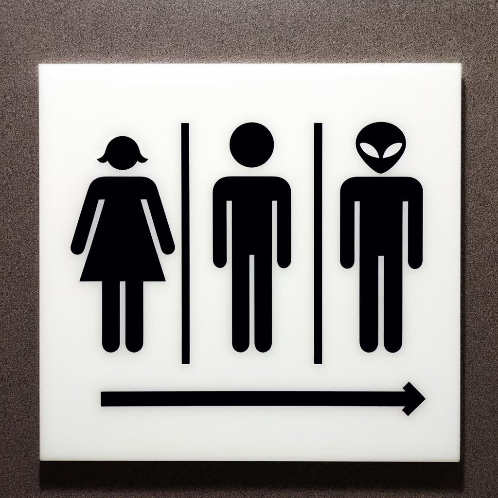 pittogramma per uomini donne ed alieni