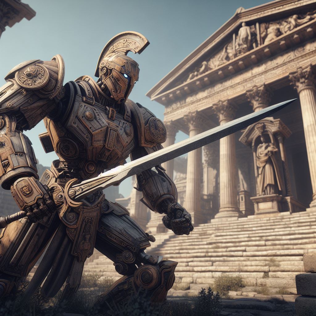 robot soldato romano