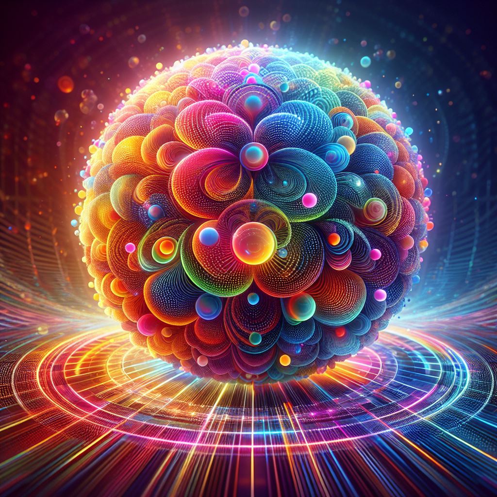 sfera frattale multicolore