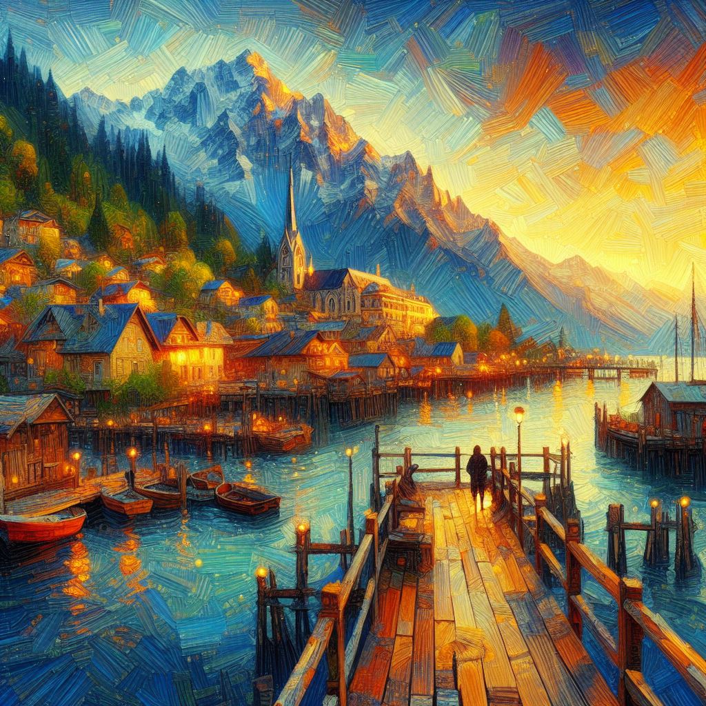 porticciolo in stile impressionista