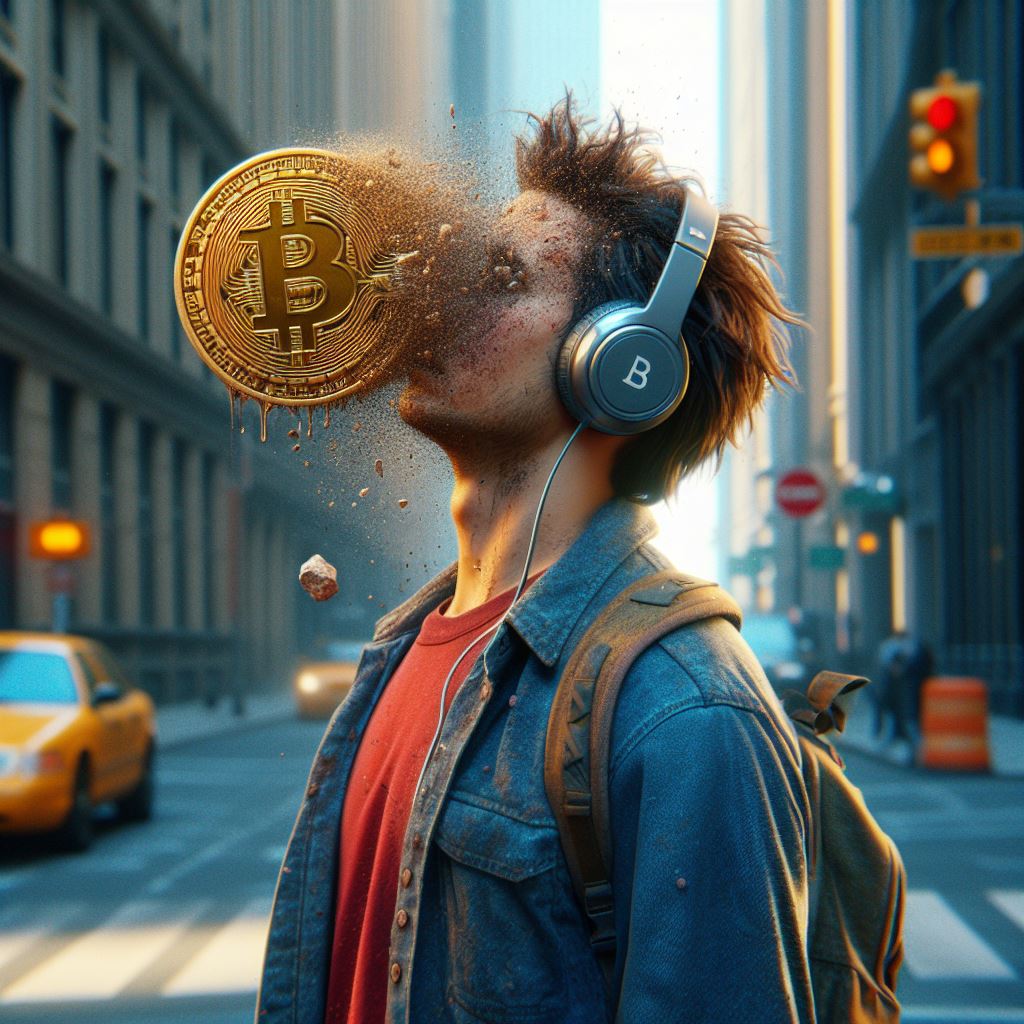 bitcoin in faccia