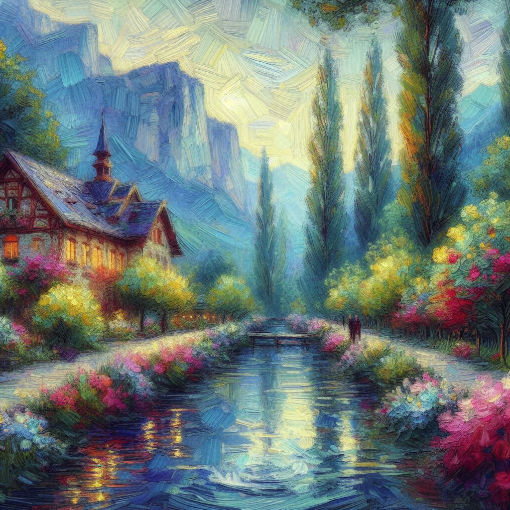 paesaggio primaverile montano